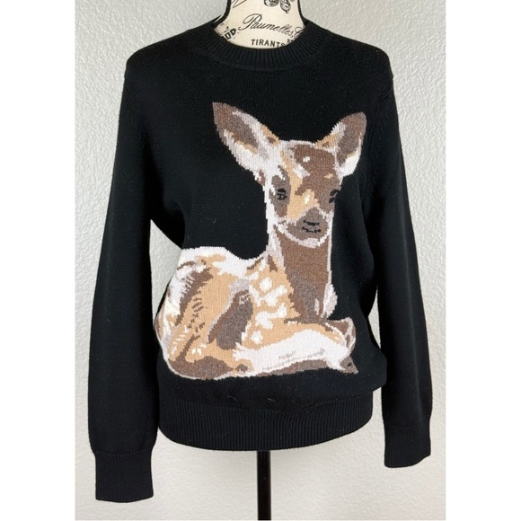 Burberry Deer Intarsia Wool Sweater, size Small - Picture 7 of 16